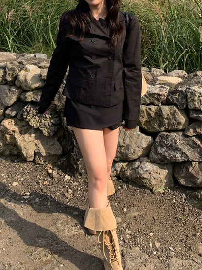 short trench coat / 2color