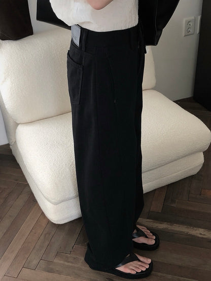 loose color denim pants / 3color