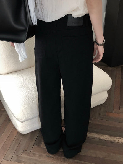 loose color denim pants / 3color