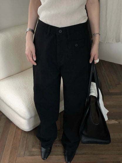loose color denim pants / 3color