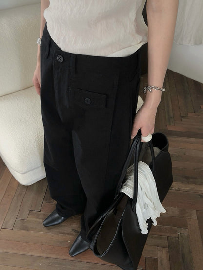 loose color denim pants / 3color