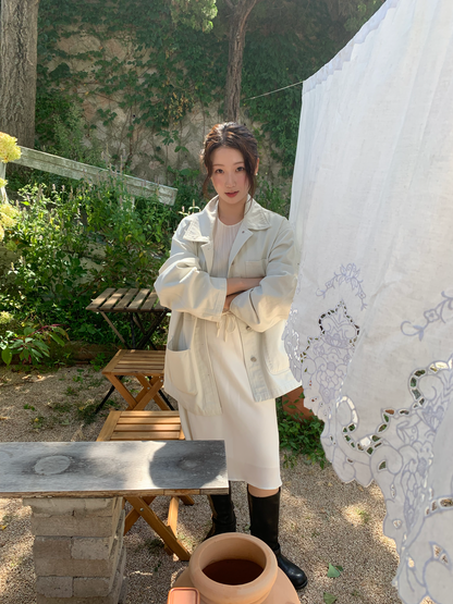 overfit denim jacket / 2color