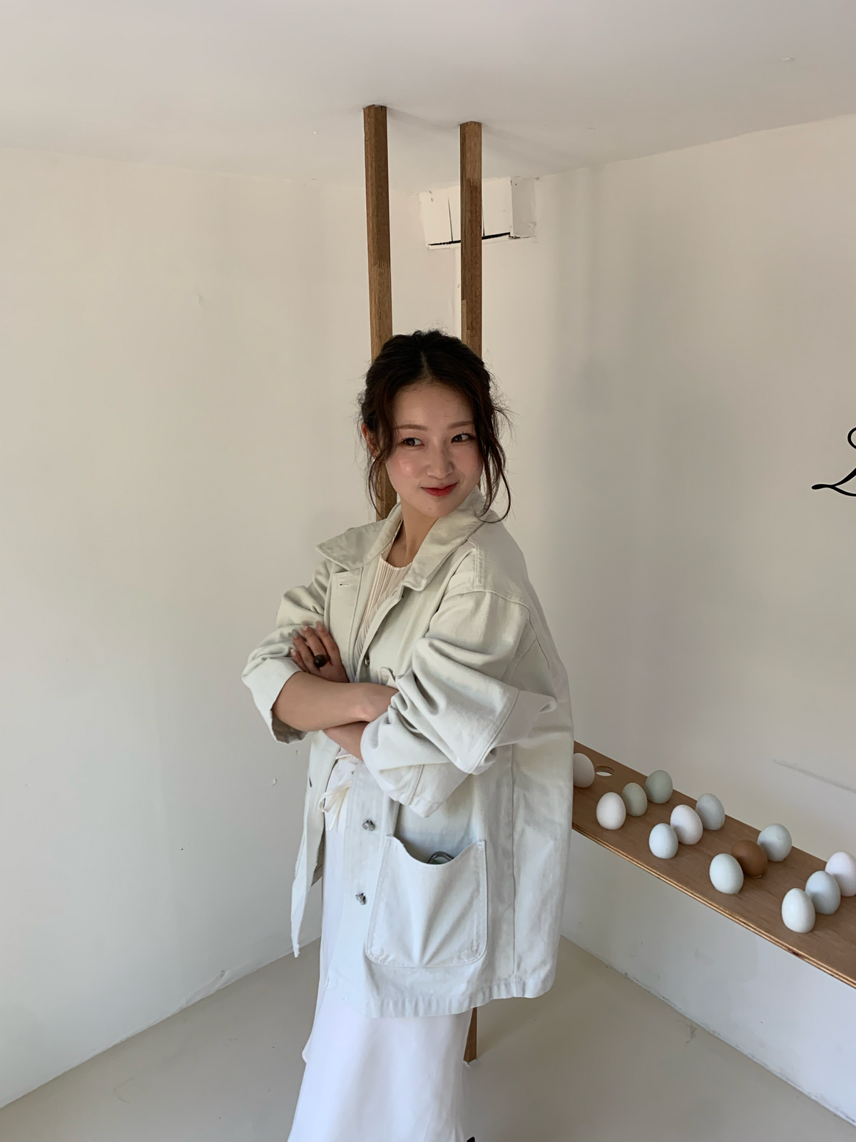 overfit denim jacket / 2color