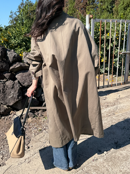 【送料無料】highneck over long coat / 2color