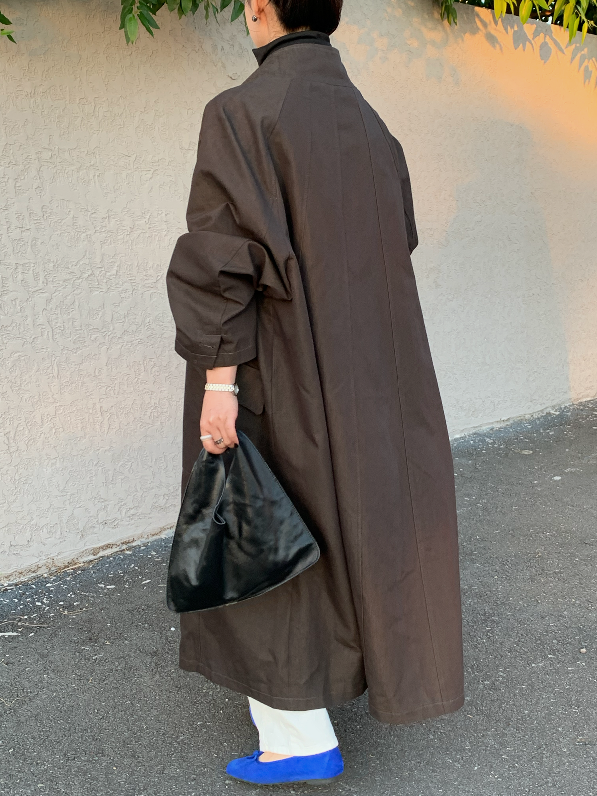【送料無料】highneck over long coat / 2color