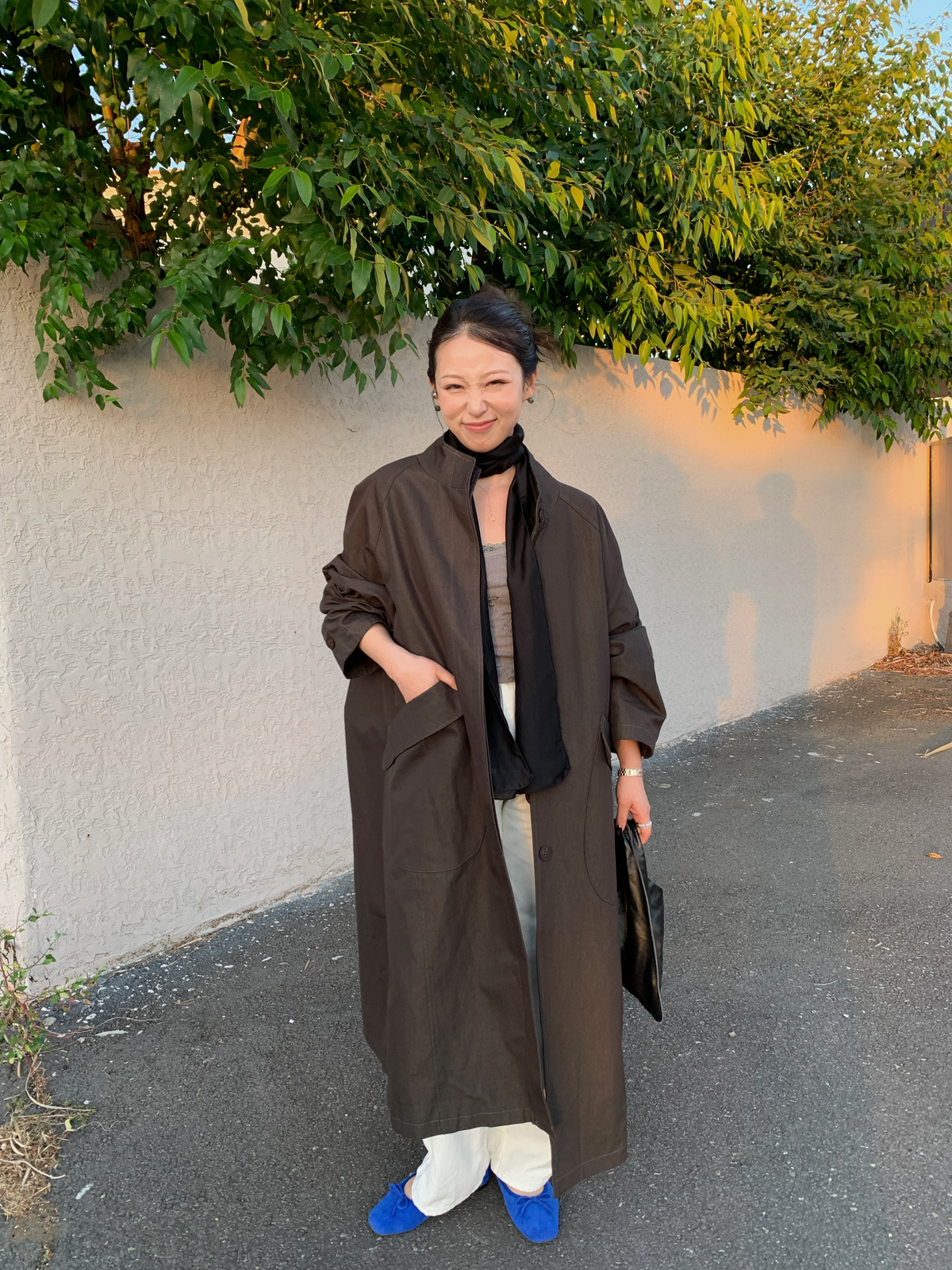 【送料無料】highneck over long coat / 2color