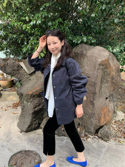 overfit denim jacket / 2color