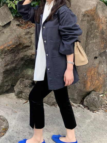 overfit denim jacket / 2color