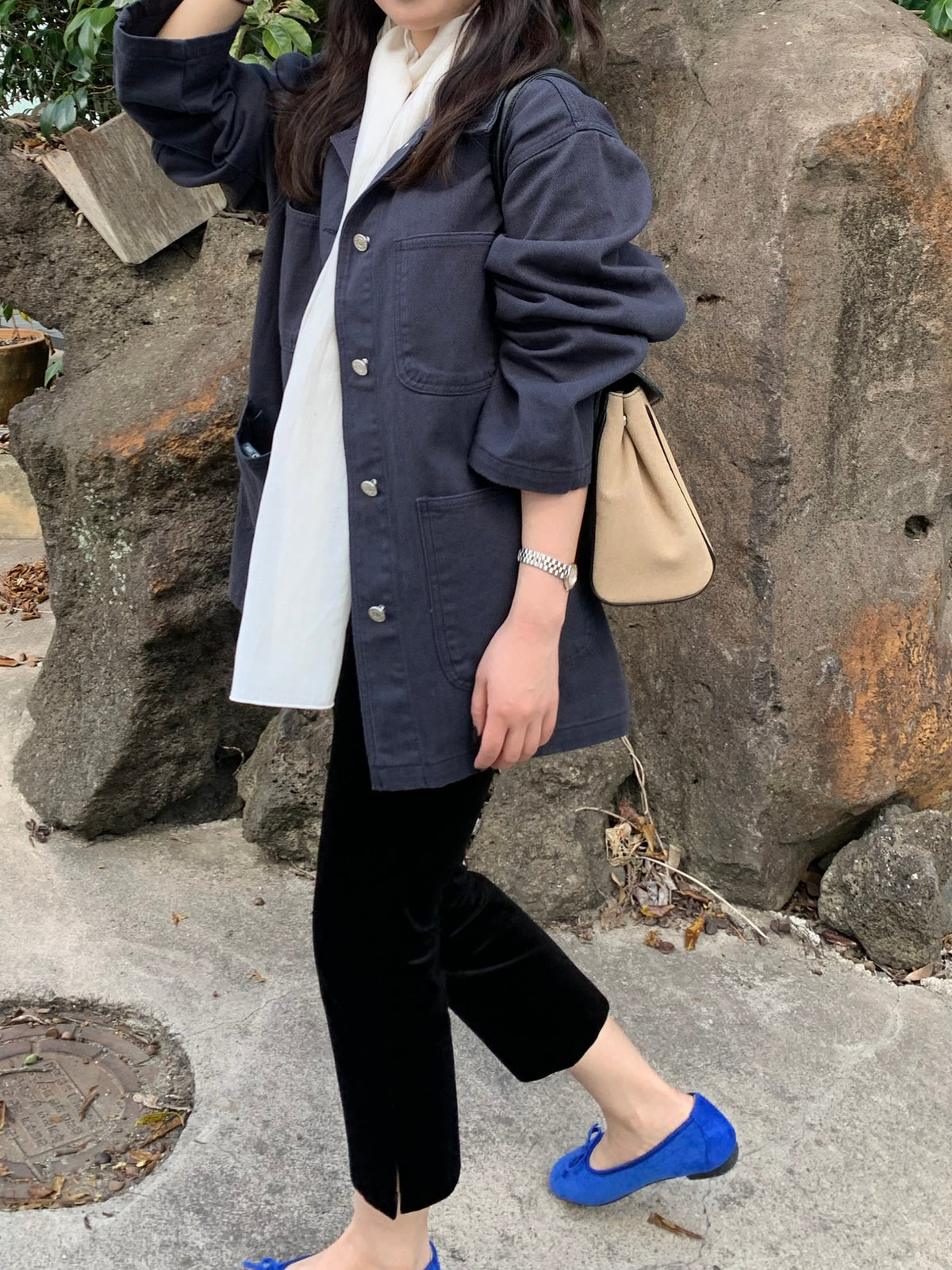 overfit denim jacket / 2color