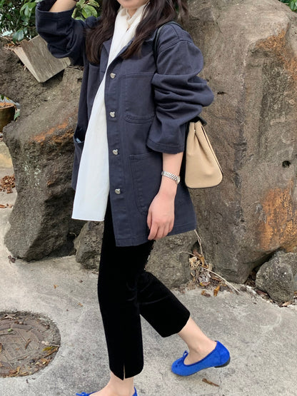 overfit denim jacket / 2color