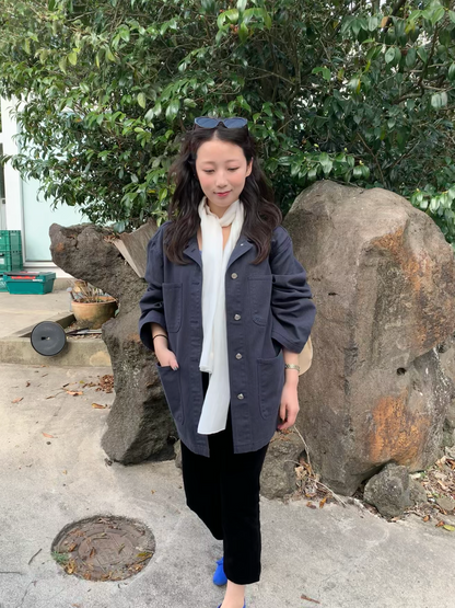 overfit denim jacket / 2color