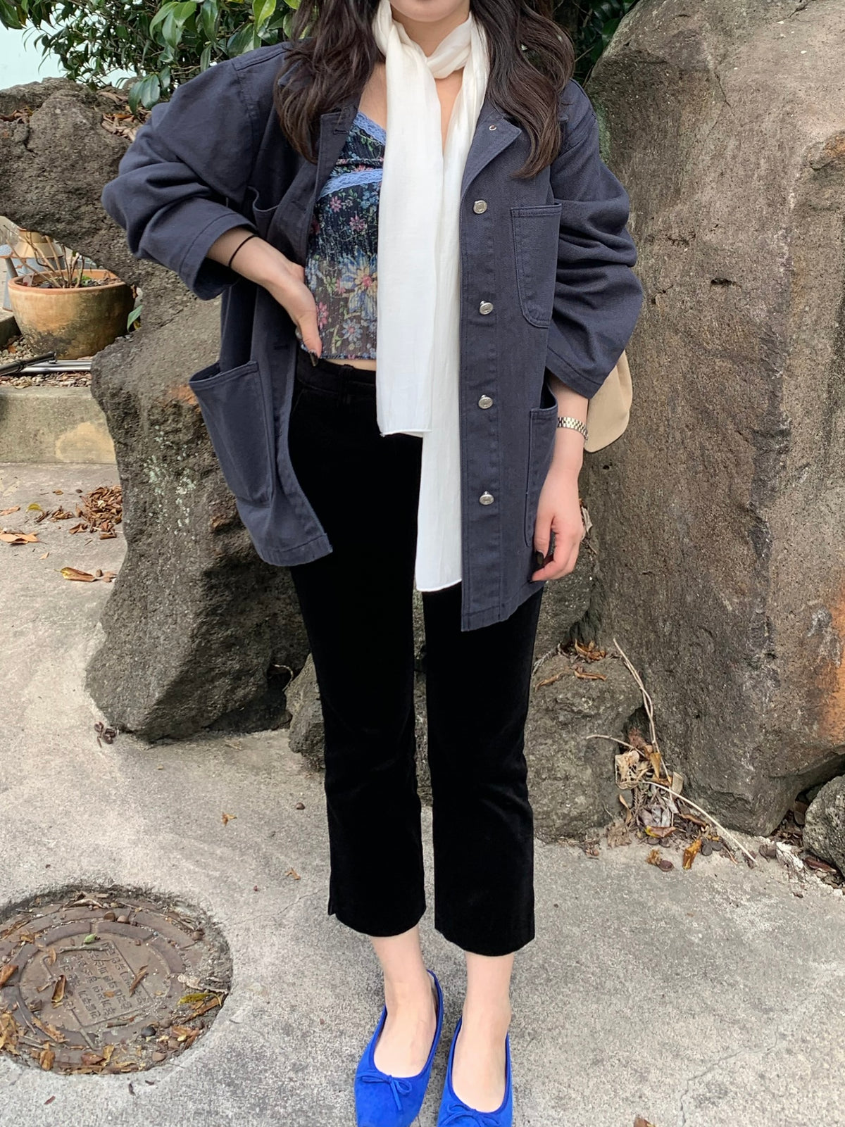 overfit denim jacket / 2color