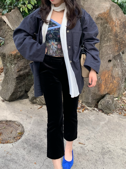 overfit denim jacket / 2color