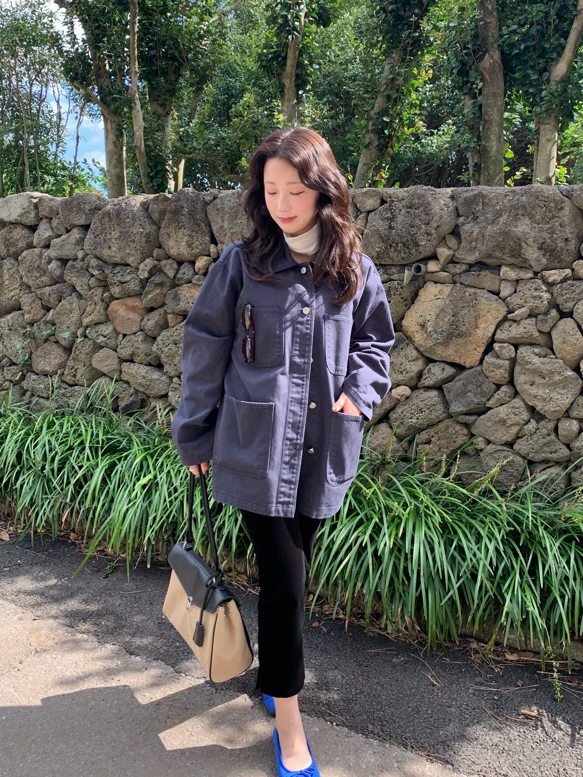 overfit denim jacket / 2color