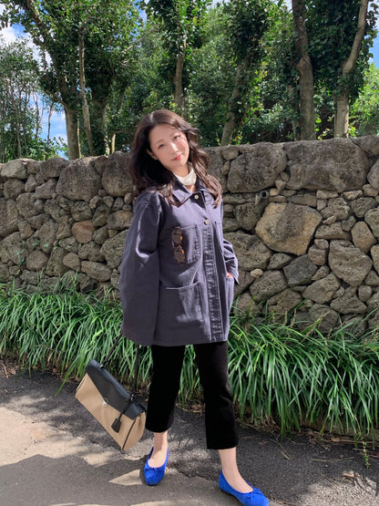 overfit denim jacket / 2color
