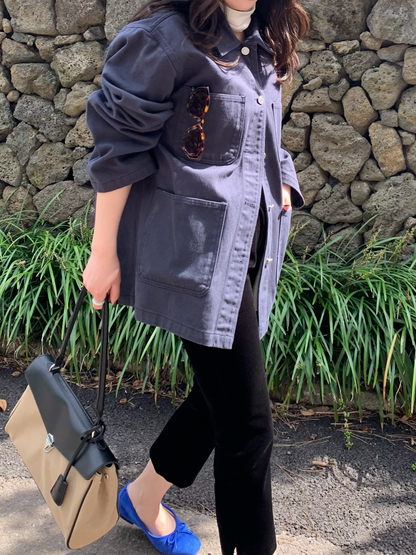 overfit denim jacket / 2color
