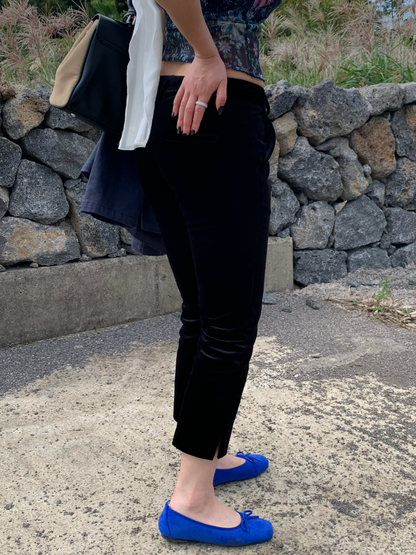 velvet capri pants