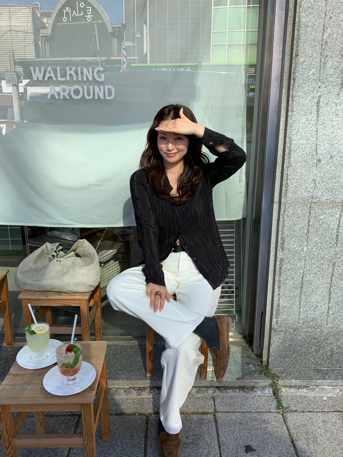 loose color denim pants / 3color