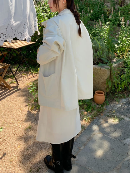 overfit denim jacket / 2color